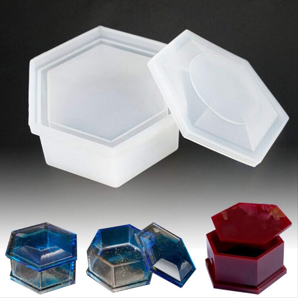 ZHniby Transparente Cubo de Hielo Silicona Molde, hexágono ...