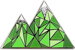 Real Sic Geometric Mountain Enamel Pin - Lapel Pin Series - Unisex Metal Pin for Bags, Shirts and Backpacks