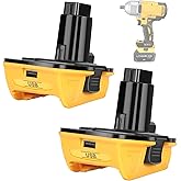 JYJZPB 2 Pack Adapters for De Walt Adapter 18V to 20V DCA1820 for De Walt Battery Adapter, Convert 20V Battery DCB204 DCB206 