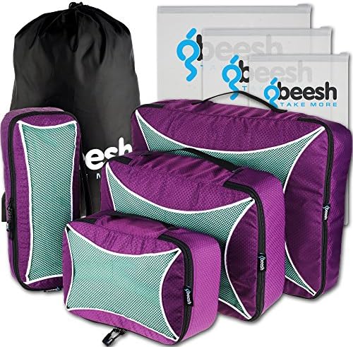 Packing Cube - Travel Bags - Packing Cubes Set for Travel - Travel Accessories for Women Men - Purple