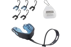 HIAARO 6-Pack Football Mouthguard with Straps and Case, Youth Sports Mouth Guard for Rugby, Hockey, Boxing, MMA, Basketball, Size S