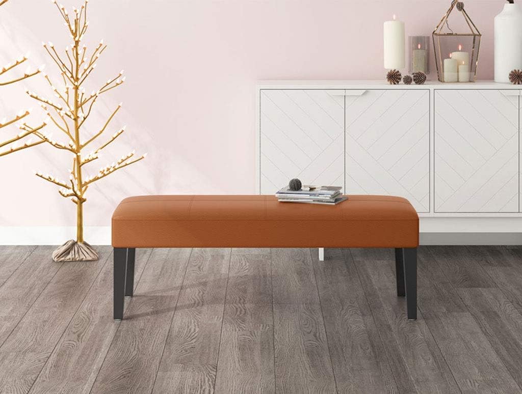 THBEIBEI Storage Benches Storage Bench Wood Footstool Cabinet Shoe Seat PU Upholstered Bench Pouffe Chair For Hallway Entryway Living Room Bedroom Bed end stool (Color : Coffee, Size : 100cm)