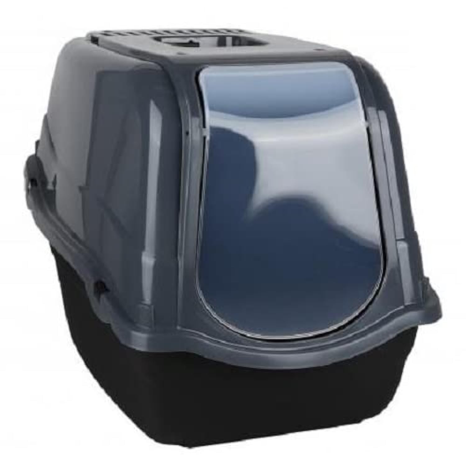 Coingallery Kats Kitten Cat Toilet House Pet Litter Tray Carry Handle Large Lightweight Grey