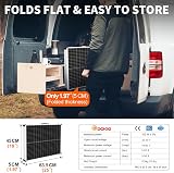 DOKIO 100W Foldable Portable Solar Panel 12V Monocrystalline Suitcase view 2