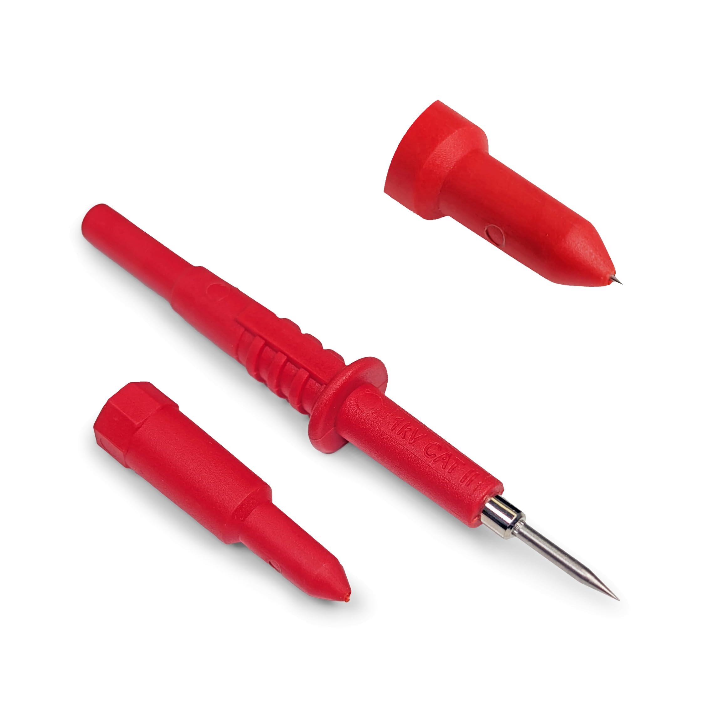Pico Technology Red shrouded multimeter test prod 1000 V CAT III with shrouded 4 mm banana connector