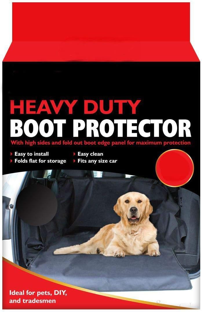 SHINE Car Rear Back Seat Cover Boot Protector Pet Cover Liner Protector Durable- Heavy Duty, Black - Image 4