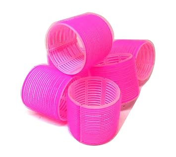 Amazon Com 6 Pc Jumbo Self Stick Grip Curlers Plastic Hair