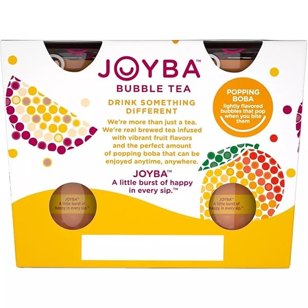JOYBA MANGO PASSIONFRUIT GREEN TEA BUBBLE TEA, 12 FL OZ (PACK OF 4)