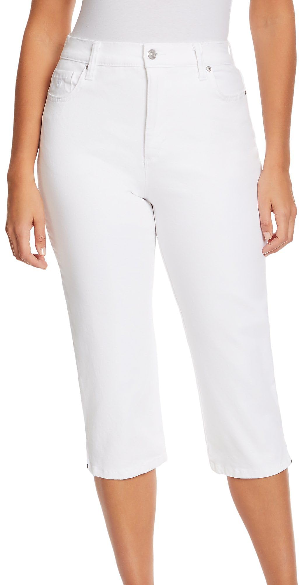 Gloria Vanderbilt Women’s Amanda Capri Jean, Vintage White, 12 Regular