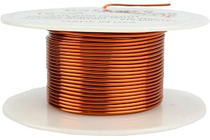 TEMCO INDUSTRIAL TEMCo 18 AWG Copper Magnet Wire - 4 oz 50 ft 200°C Magnetic Coil Winding