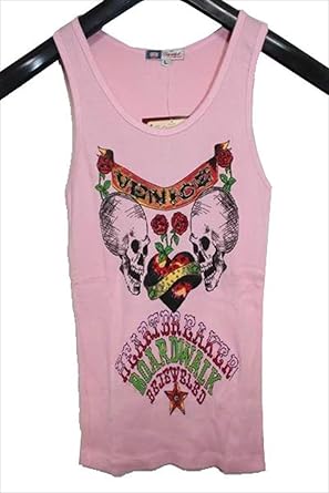 Amazon Bejeweled ビジュエルド レディース タンクトップ ピンクl