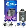 LYSIAN High Fidelity Concert Ear Plugs for Music- 2 Pairs Reusable Musicians Earplugs for Noise Cancelling, Concert Festivals, Drummers, DJS, Raves, Games -23dB
