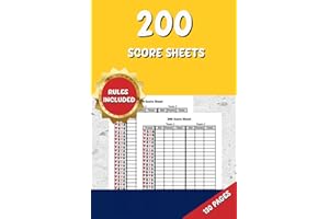 200 Card Game Score Sheets with Game Rules. Track trump, Bids, Points and Total Scores. 130 Pages of Scorekeeping.