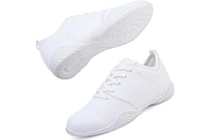 ziitop Cheer Shoes Girls Kids Youth White Cheerleading Shoe Sneakers Athletic Training Dance Walking