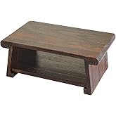 GZQWDC Folding Japanese Low Floor Table,Small Wood Meditation &amp; Altar Table | Light weight paulownia build, compact fold flat storage, brown finish, multi use for meditation, altar, tea &amp; floor seating