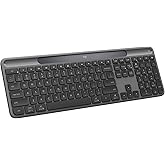 Logitech Signature Slim Solar+ Wireless Bluetooth Keyboard K980, Solar and Artificial Light Powered, Up to 10 Years Battery L