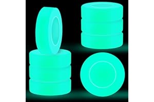 Zealor 4/8/20 Pack Ice Hockey Puck Glow in The Dark Green Floor Sports Hockey PVC Training Pucks Set with Storage Bag for Youth Adults Outdoor Roller Sport Game Classic Training and Practicing