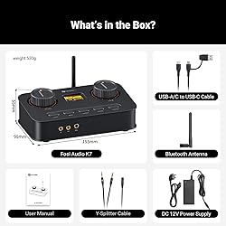 Fosi Audio K7 DAC Headphone Amp, Desktop USB C