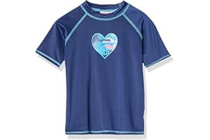 Kanu Surf Girls' Karlie Rash Guard UPF 50+ Sun Protection Short Sleeve Swim Shirt