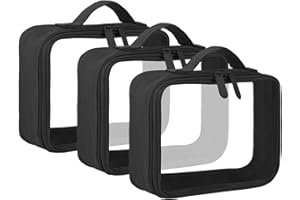 ANRUI TSA Approved Toiletry Bag, TSA Toiletry Bag With Handle Strap, Clear Travel Bags for Liquids, Toiletries, Cosmetics, Clear Toiletry Bag for Women and Men