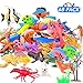 JVIGUE Ocean Sea Animals Figures, 68 Pack Mini Plastic Sea Creature Toy Set, Fish Bath Pool Toys, Deep Underwater Life Creatures Gift for Kids Cupcake Topper Party Favors