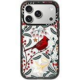 CASETiFY Impact iPhone 17 Pro Case [Slim/Compatible with Magsafe / 8.2 ft. 4X Military Grade Drop Protection] - Cardinal at Christmas - Clear Black