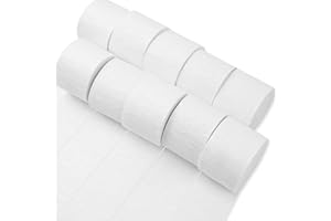 PartyWoo White Crepe Paper Streamers 10 Rolls 820 ft Pack of Pearl White Crepe Paper for Graduation Wedding Baby Shower Anniversary Gender Reveal Birthday Party Decorations (1.8 Inch x 82 Ft/Roll)