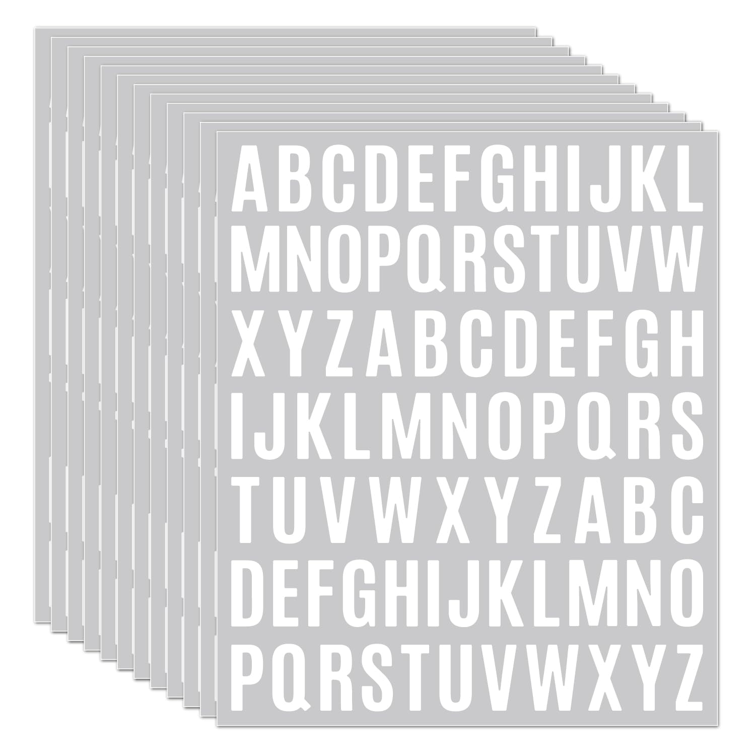 Photo 1 of 10 Sheet Small Letter Stickers - 1 Inch White Vinyl Self Adhesive Alphabet Stickers Stick On Letters for Arts Crafts Outdoor Sign Wall Mailbox Windows Doors Car Poster Board (White, 1 Inch)