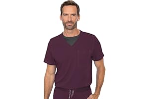 Med Couture Men's Scrub Top Cadence 2-Way Stretch Technology with Ultra Soft Fabric & One Chest Pocket - MC7478