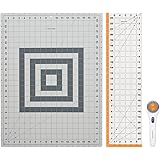 Fiskars Crafts 952301010 Rotary Sewing Cutting Set (3 Piece), Grey