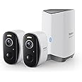 Baseus Wireless Cameras for Home Security, N1 2-Cam Kit with True 2K Clarity, No Monthly Fee, 16TB Expandable Local Storage, 210-Day Battery Life, Spotlight & Alarm, Works with Alexa and Google Home