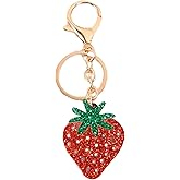 ZOONAI Cute Strawberry Bag Charms, Sweet Cherry Love Keychain Purse Charms Handbag Pendant for Women Girls