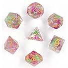 Polyhedral Gaming Dice Complete Sets of 7-Die Dice - D4 D6 D8 D10 D12 D20 & Percentile Dice ¨C Great for Tabletop, Roleyplaying & DnD Games, Math & MTG