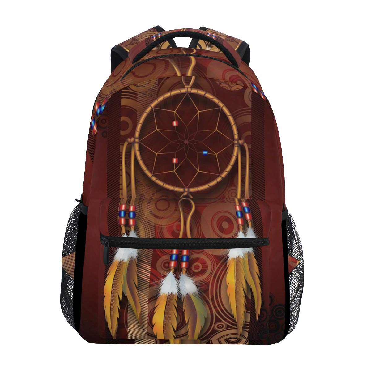 ISAOA Vintage Bohemian Style Ethnic Dreamcatcher School Bag for Boys Girls Children Backpack Adults Travel Rucksack,Primary Junior High School Backpacks Secondary School Bags Large Daypack