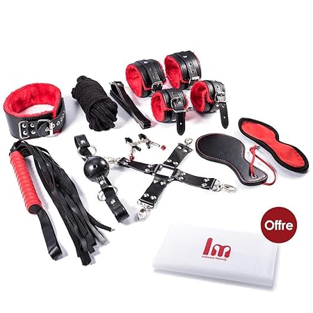 Intimate Melody® BDSM Bondage Set SM Sexspielzeug Extrem Fesselset für Paare Anfänger 10 Stück + PVC-Tasche mit Reißverschlus