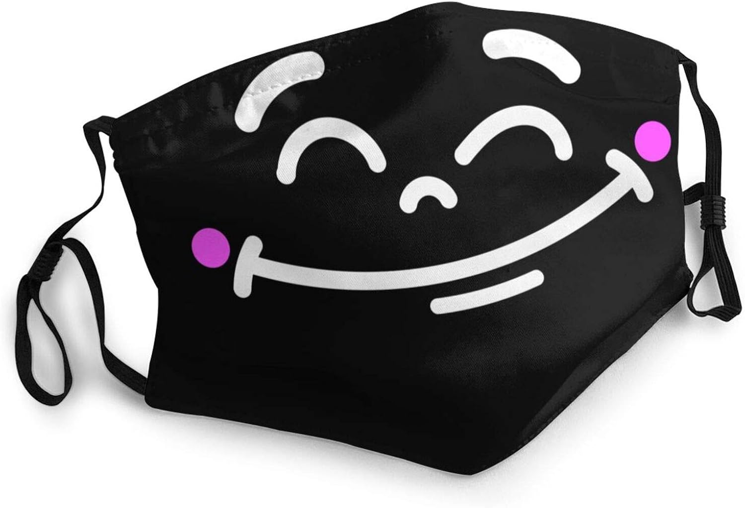 Funny Face Mask Cartoon Emotions Washable Cloth Face Mask Reusable for Unisex 5 PCS Black at