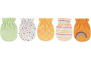 CHAMIE Unisex Baby Cotton Scratch Mittens For Newborn Baby Boys Girls Mittens Accessory 0-6 Months