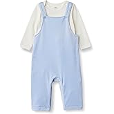 Amazon Essentials x Sofia Grainge Unisex Babies' Velour Overall and Long Sleeve Bodysuit Set