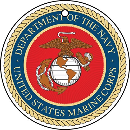 US Navy Marine Corps Armed Forces Car Air Freshener (Crest/Insignia/Emblem/Fun Xmas Christmas Stocking Filler/Secret Santa/Novelty Scented Gift)
