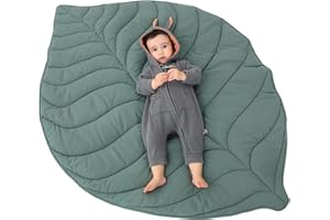 Leaf Nursery Rug, Machine Washable Baby Play Mat, Soft Playmat for Newborn, Special Padded Baby Floor Mat, Crawling Baby Mat 