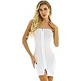 iiniim Women's One Piece Strapless Long Tube Top Mini Dress Nightclub Dresses