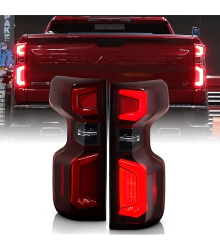 ROXX Black Smoke LED Tail Light Pair For Chevy Silverado 1500/2500/3500 2007-2014 - Plug & Play