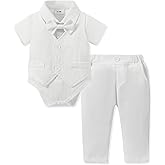 SANMIO Baby Boy Clothes Suits Summer Short Sleeve Dress Shirt+Vest+Tie+Pants Infant Boy Wedding Christening Outfits Set 0-24M