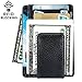 AOCOAKW Money Clip Wallets for Men Gifts, Front Pocket Crad Holder Slim Leather Wallet with Strong Magnetic RFID Blocking (Black)