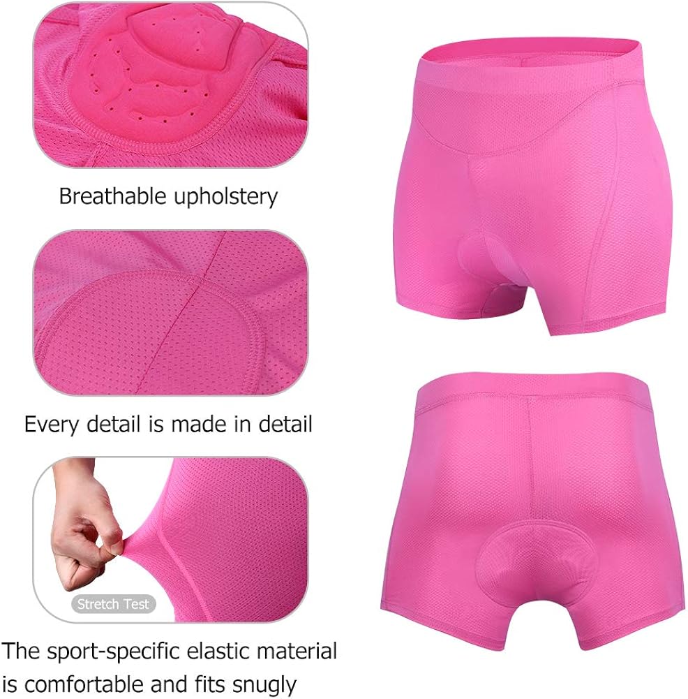 Women's Bike Cycling Underwear Shorts 3D Padded Bicycle MTB Liner Shorts: Clothing