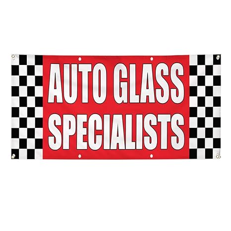 Amazon Com Vinyl Banner Sign Auto Glass Specialists Auto Body
