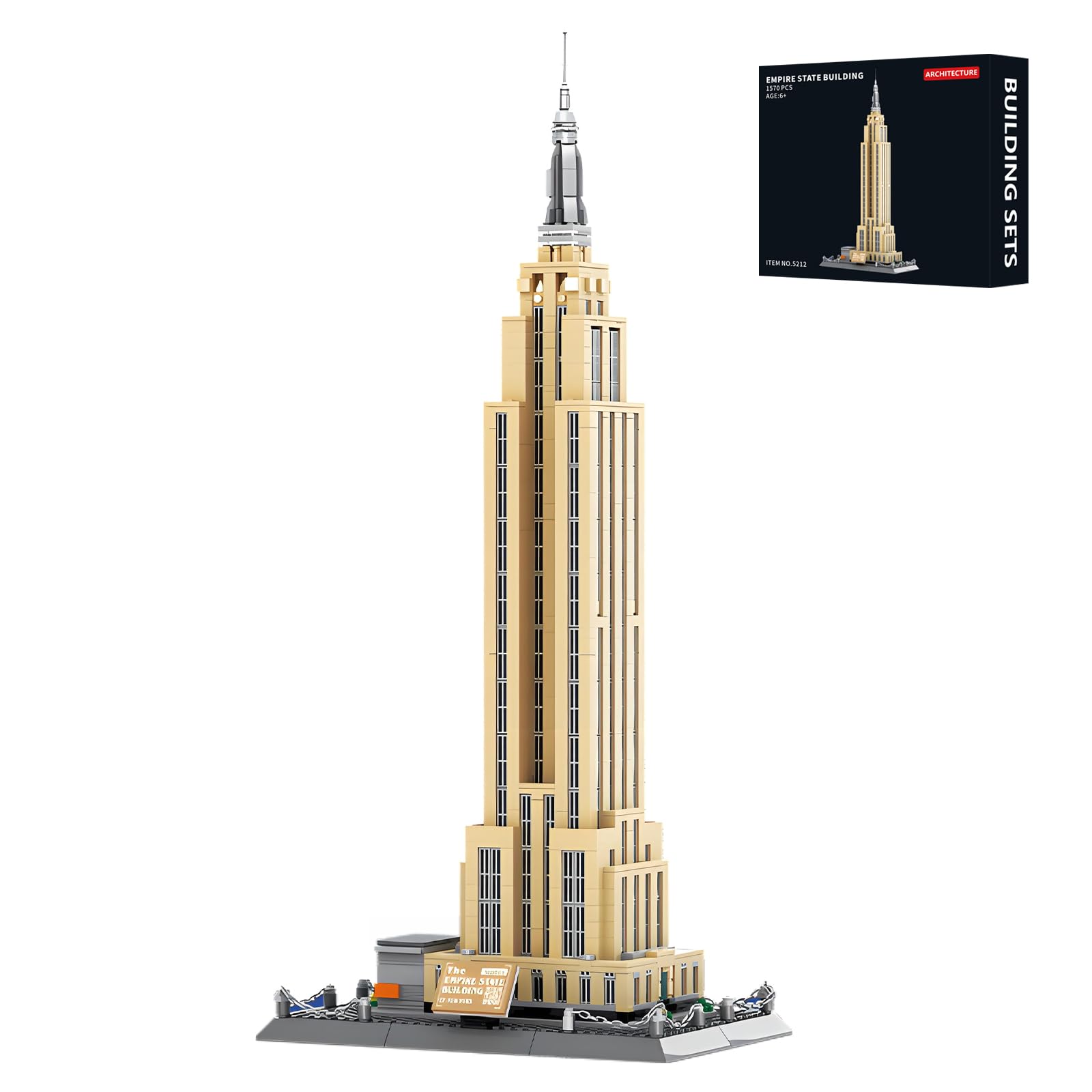 Photo 1 of ***FACTORY SEALED***CAXIMSY Empire State Architecture Model Building Block Set for Adults New York's World Famous Landmark Architectural Toys Gift Kids and 1570 Pieces