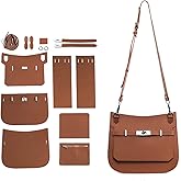 POPSEWING Designer Crossbody Bag DIY Kit for Girls - Leather Working & Sewing Kit for Shoulder Bag, Personalized Gifts (Brown)