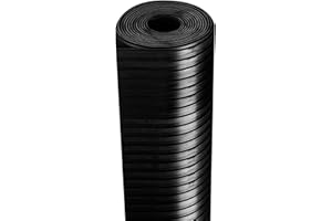 Ribbed Black Rubber Runner - 36 Inches x 50 FEET - 3mm Thick