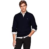TOMMY HILFIGER Men's Signature Cable Kint Quarter Zip Pullover Sweater 2025 Collection